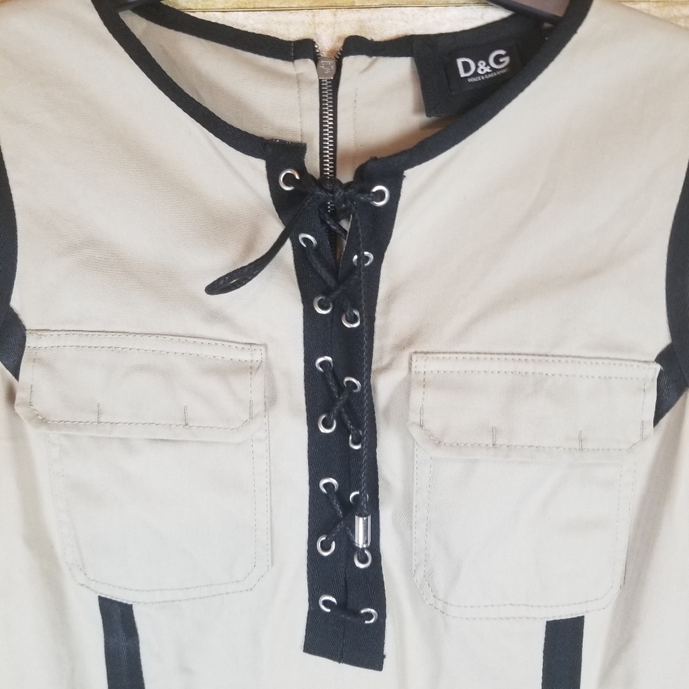 Dolce & Gabbana Khaki Sleeveless Dress - Picture 3 of 8